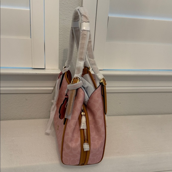 NWT Coach CEL13 Erin Shoulder Bag In Signature Canvas With Charms Powder Pink - Picture 6 of 11